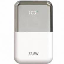 POWERBANK 10000MAH LEOTEC LEPOW22W10WS/ 22.5W/ BLANCO Y PLATA/ INCLUYE CABLE USB TIPO-C