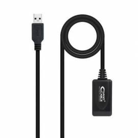 CABLE ALARGADOR USB 3.0 CON AMPLIFICADOR NANOCABLE 10.01.0311/ USB MACHO - USB HEMBRA/ 5M/ NEGRO