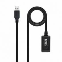 CABLE ALARGADOR USB 3.0 CON AMPLIFICADOR NANOCABLE 10.01.0311/ USB MACHO - USB HEMBRA/ 5M/ NEGRO