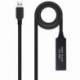 CABLE ALARGADOR AMPLIFICADOR USB 3.0 NANOCABLE 10.01.0312/ USB MACHO - USB HEMBRA/ 10M/ NEGRO