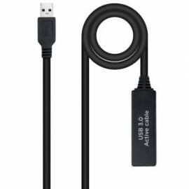 CABLE ALARGADOR AMPLIFICADOR USB 3.0 NANOCABLE 10.01.0312/ USB MACHO - USB HEMBRA/ 10M/ NEGRO