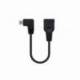 CABLE USB 2.0 NANOCABLE 10.01.3600/ MICROUSB MACHO - USB HEMBRA/ 15CM/ NEGRO