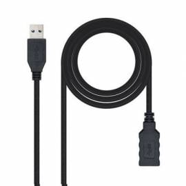 CABLE ALARGADOR USB 3.0 NANOCABLE 10.01.0902-BK/ USB MACHO - USB HEMBRA/ 2M/ NEGRO