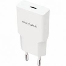 CARGADOR DE PARED NANOCABLE 10.10.2024/ 1XUSB TIPO-C/ 25W/ BLANCO