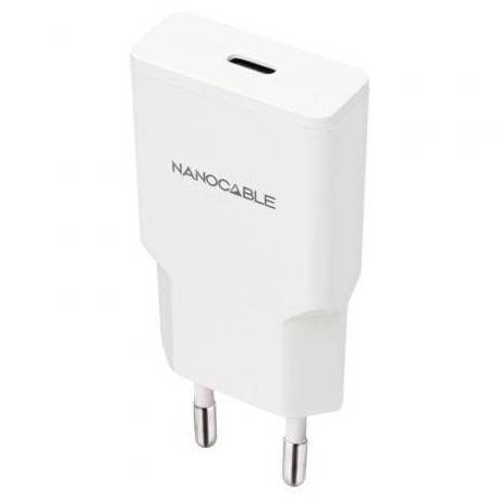CARGADOR DE PARED NANOCABLE 10.10.2027/ 1XUSB TIPO-C/ 30W/ BLANCO