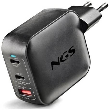 CARGADOR DE PARED GAN NGS BUD100WTINY 100W/ 2XUSB TIPO-C/ 1XUSB/ 100W