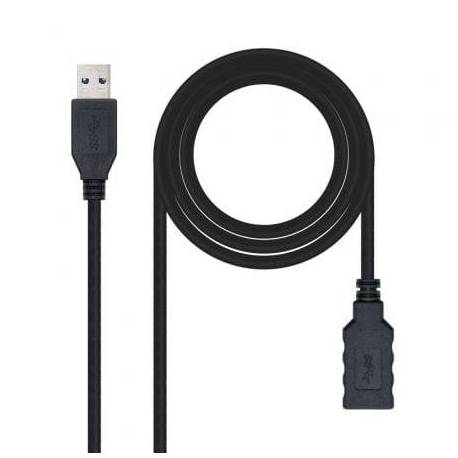 CABLE ALARGADOR USB 3.0 NANOCABLE 10.01.0903-BK/ USB MACHO - / USB HEMBRA/ 3M/ NEGRO