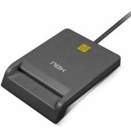 LECTOR DE DNI Y TARJETAS NOX CARD ID/ USB 2.0/ NEGRO