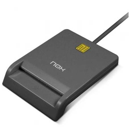 LECTOR DE DNI Y TARJETAS NOX CARD ID/ USB 2.0/ NEGRO