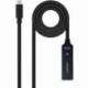 CABLE ALARGADOR USB TIPO-C 3.2 CON AMPLIFICADOR NANOCABLE 10.01.1311/ USB TIPO-C MACHO - USB TIPO-C HEMBRA/ 5M/ NEGRO