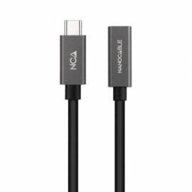 CABLE ALARGADOR USB 3.2 NANOCABLE 10.01.4402/ USB TIPO-C MACHO - USB TIPO-C HEMBRA/ 2M/ NEGRO