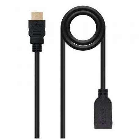 CABLE ALARGADOR HDMI NANOCABLE 10.15.1013/ HDMI MACHO - HDMI HEMBRA/ 3M/ NEGRO