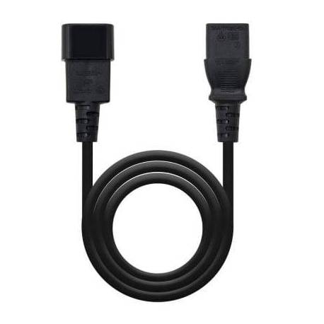 CABLE ALARGADOR DE ALIMENTACIÓN NANOCABLE 10.22.0203/ IEC C13 HEMBRA - IEC C14 MACHO/ 3M/ NEGRO