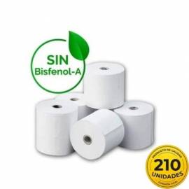 CAJA DE ROLLOS PAPEL TÉRMICO GENÉRICO 57X35 210U BPA/ 57 X 35MM/ 210 UNIDADES