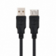 CABLE ALARGADOR USB NANOCABLE 10.01.0204-BK/ USB MACHO - USB HEMBRA/ 3M/ NEGRO