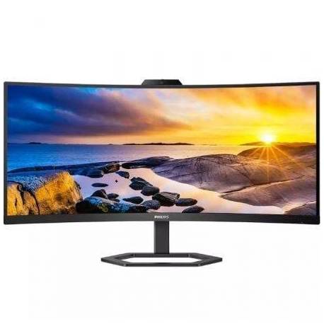MONITOR PROFESIONAL ULTRAPANORÁMICO CURVO PHILIPS 34E1C5600HE 34'/ WQHD/ WEBCAM/ MULTIMEDIA/ REGULABLE EN ALTURA/ NEGRO