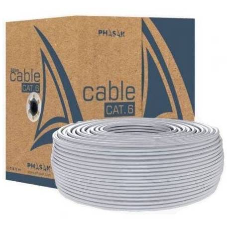 BOBINA DE CABLE RJ45 UTP PHASAK PHR 6100 CAT.6/ 100M