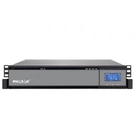 SAI ONLINE PHASAK RACK 19' 1000 VA ONLINE LCD/ 1000VA-900W/ 2 SALIDAS/ FORMATO RACK