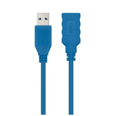 CABLE ALARGADOR USB 3.0 NANOCABLE 10.01.0902-BL/ USB MACHO - USB HEMBRA/ 2M/ AZUL