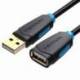 CABLE ALARGADOR USB 2.0 VENTION CBCBI/ USB MACHO - USB HEMBRA/ 3M/ NEGRO