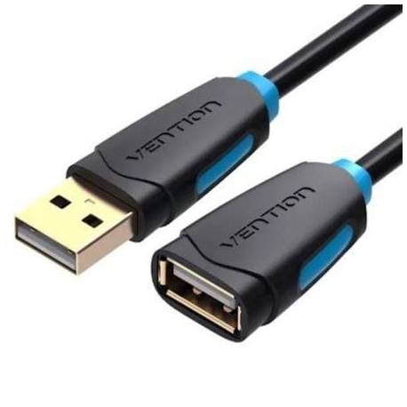 CABLE ALARGADOR USB 2.0 VENTION CBCBI/ USB MACHO - USB HEMBRA/ 3M/ NEGRO