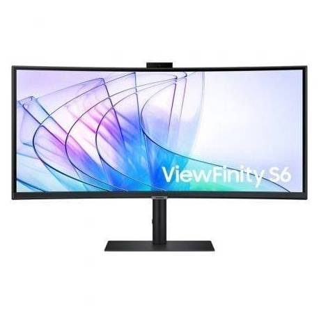 MONITOR PROFESIONAL ULTRAPANORÁMICO CURVO SAMSUNG VIEWFINITY S6 S34C652VAU 34'/ UWQHD/ WEBCAM/ MULTIMEDIA/ REGULABLE EN ALTURA/