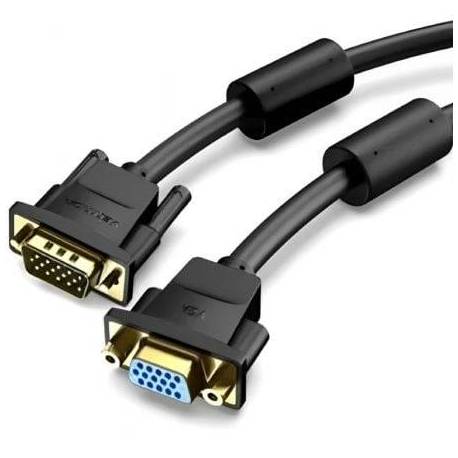 CABLE ALARGADOR SVGA VENTION DAGBI/ VGA MACHO - VGA HEMBRA/ 3M/ NEGRO