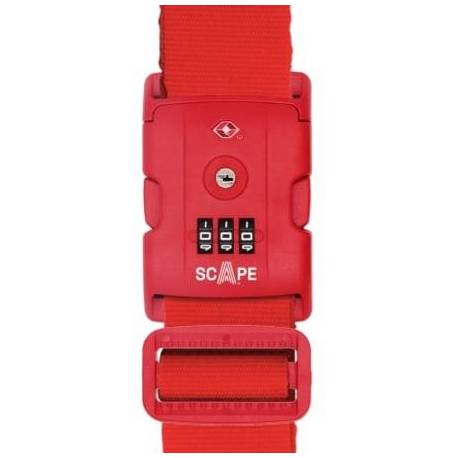 CORREA PARA MALETA CON COMBINACIÓN SCAPE TRAVEL E0121/ ROJA