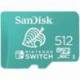 TARJETA DE MEMORIA SANDISK NINTENDO SWITCH 512GB MICROSD XC UHS-I/ CLASE 10/ 100MBS