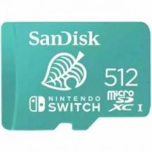 TARJETA DE MEMORIA SANDISK NINTENDO SWITCH 512GB MICROSD XC UHS-I/ CLASE 10/ 100MBS