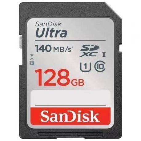 TARJETA DE MEMORIA SANDISK ULTRA 128GB SD HC UHS-I - SDXC/ CLASE 10/ 140MBS
