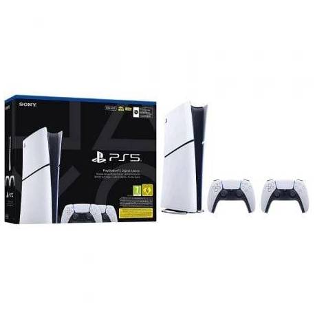 CONSOLA SONY PLAYSTATION 5 - PS5 SLIM DIGITAL 825GB/ INCLUYE 2 MANDOS DUAL SENSE/ CHASSIS E