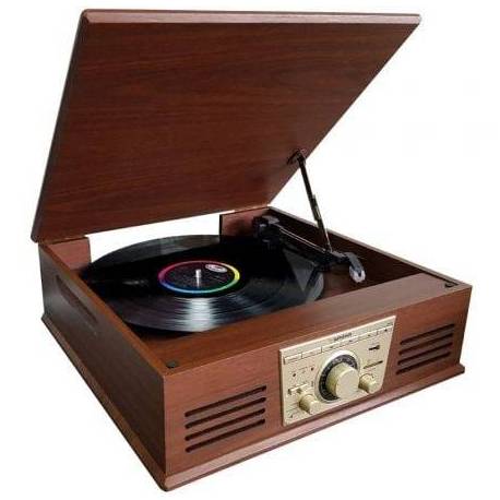TOCADISCOS SUNSTECH PXR32/ BLUETOOTH/ RADIO FM/ CONVERSOR A MP3