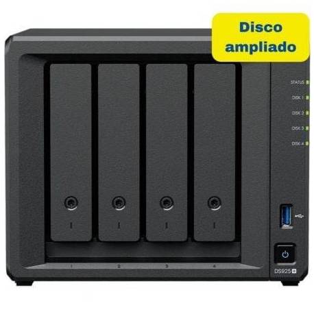 NAS SYNOLOGY DISKSTATION DS925+/ 4 BAHÍAS 3.5'- 2.5'/ 4GB DDR4/ 8TB/ FORMATO TORRE