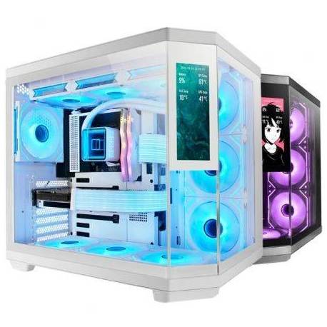 CAJA GAMING SEMITORRE MARS GAMING MC-3TCORELCD/ BLANCA