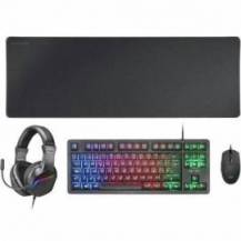PACK GAMING MARS GAMING MCP-RGB3/ TECLADO RGB + RATÓN ÓPTICO + ALFOMBRILLA XXL + AURICULARES