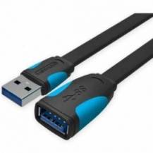 CABLE ALARGADOR USB 3.0 VENTION VAS-A13-B200/ USB MACHO - USB HEMBRA/ 5GBPS/ 2M/ NEGRO Y AZUL