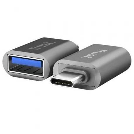 ADAPTADOR USB 3.0 TRUST CALYX 26221/ USB TIPO-C MACHO - USB HEMBRA