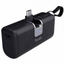 POWERBANK 5000MAH TRUST PACTO 26104/ 18W/ NEGRA