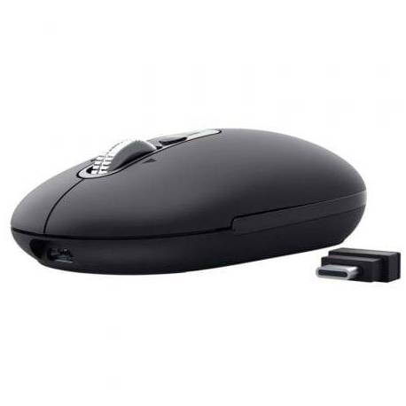 RATÓN INALÁMBRICO TRUST SERON 26018/ BATERÍA RECARGABLE/ HASTA 3200 DPI/ NEGRO