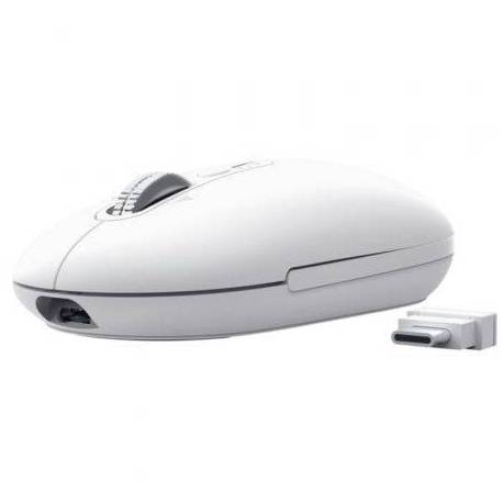 RATÓN INALÁMBRICO TRUST SERON 26019/ BATERÍA RECARGABLE/ HASTA 3200 DPI/ BLANCO