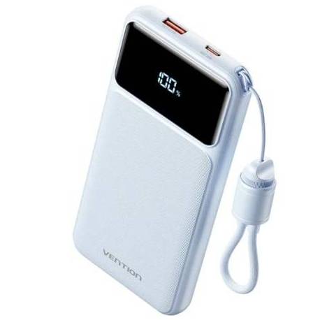 POWERBANK 10000MAH VENTION XGYL0-39-TY/ 22.5W/ AZUL/ INCLUYE CABLE USB TIPO-C