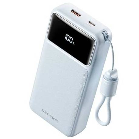 POWERBANK 20000MAH VENTION XGYL0-40-TY/ 22.5W/ AZUL/ INCLUYE CABLE USB TIPO-C