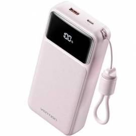 POWERBANK 20000MAH VENTION XGYP0-40-TY/ 22.5W/ ROSA/ INCLUYE CABLE USB TIPO-C