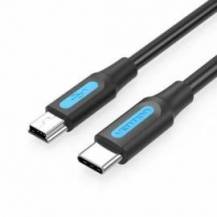 CABLE USB 2.0 TIPO-C VENTION COWBH/ USB TIPO-C MACHO - MINIUSB MACHO/ HASTA 10W/ 480MBPS/ 2M/ NEGRO