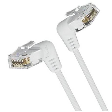 CABLE DE RED RJ45 UTP VENTION IBOWI CAT.6A/ 3M/ CABEZA ROTATORIA 360º/ BLANCO