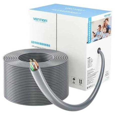 BOBINA DE CABLE RJ45 UTP VENTION IJCH305 OUTDOOR PATCH CAT.5E/ 305M/ GRIS
