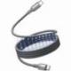 CABLE MAGNÉTICO USB 2.0 TIPO-C 5A VENTION TSAJF/ USB TIPO-C MACHO - USB TIPO-C MACHO/ HASTA 240W/ 480MBPS/ 1M/ TITANIO