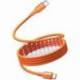 CABLE MAGNÉTICO USB 2.0 TIPO-C 5A VENTION TSAOF/ USB TIPO-C MACHO - USB TIPO-C MACHO/ HASTA 240W/ 480MBPS/ 1M/ NARANJA