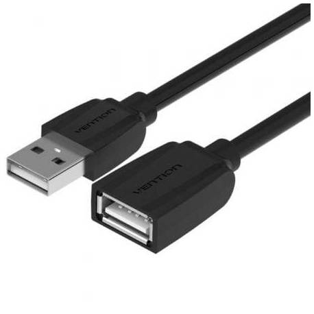 CABLE ALARGADOR USB 2.0 VENTION VAS-A44-B500/ USB MACHO - USB HEMBRA/ 5M/ NEGRO
